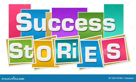 Success Stories Colorful Squares Stripes Stock Illustration