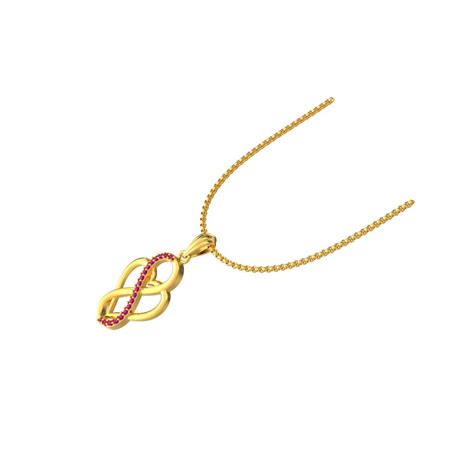 Spe Gold Gold Infinity Heart Pendant Poonamallee