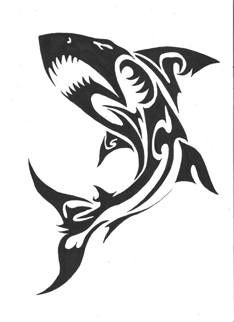 Thousands of free tattoo ideas: Shark Tattoo Drawing at GetDrawings | Free download
