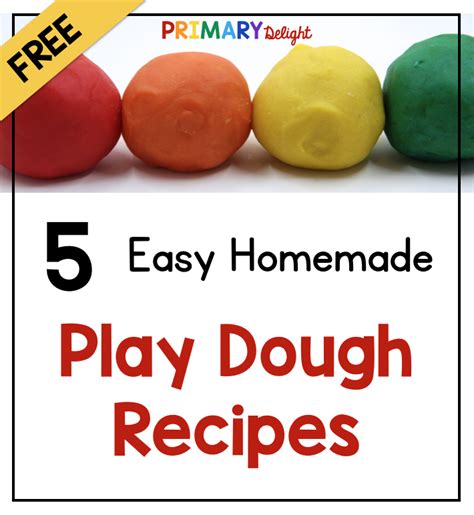 Free Printable Use These 5 Easy Homemade Playdough Recipes To