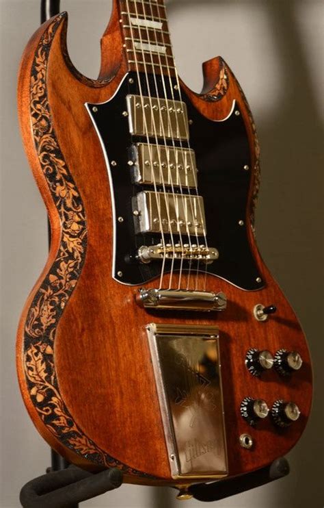 Gibson Sg Custom Engraved Guitar Custom Guitars Gibson Guitars