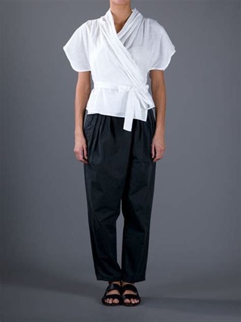 Tsumori Chisato Wrap Around Blouse In White Lyst