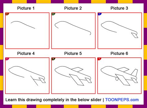 Airplanes come in a variety of sizes, shapes, and wing configurations. Toonpeps : How To Draw Airplane For Kids, Step By Step ...