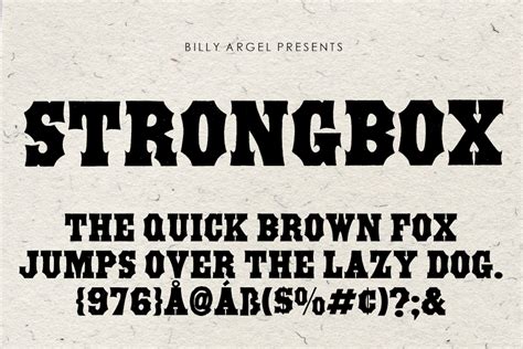 STRONGBOX Font Billy Argel Fonts FontSpace