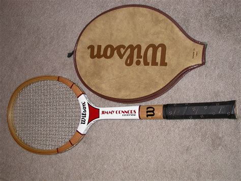 Rare Vintage Wood Tennis Racket Wilson Jimmy Connors Court Star Belgium Sportstade