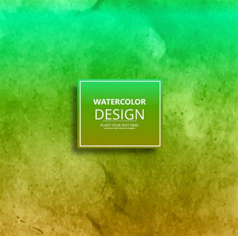 Free Vector Green And Yellow Watercolor Texture Background
