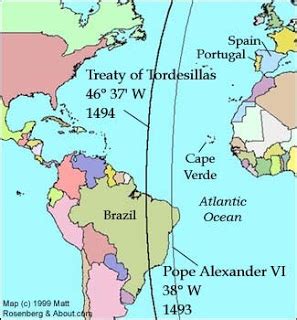 Portogallo e spagna a confronto. Salam Sejarah: Perjanjian Tordesillas, 1494