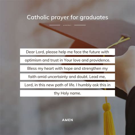 Catholic Prayer For Graduates Avepray
