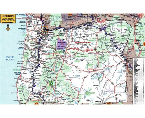 State Of Oregon Highway Map