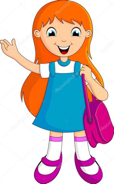 Cute Child Girl Back To School Stock Vector Image By ©irwanjos2 36545629