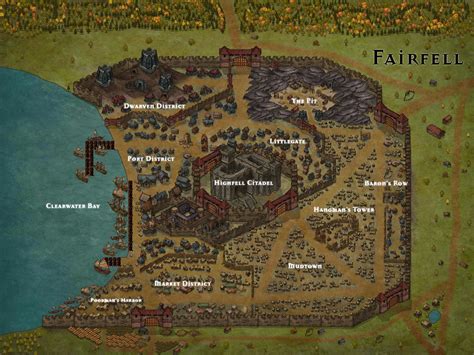 City Map Fairfell Dndmaps
