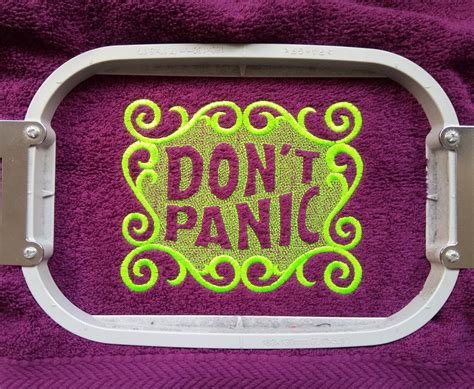 Dont Panic Hand Towel Luxury Towel Dont Panic Etsy