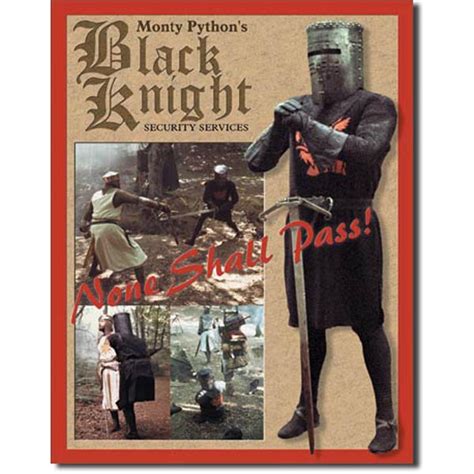 Monty Python Black Knight Security Tin Sign 0870 Workshop Tools