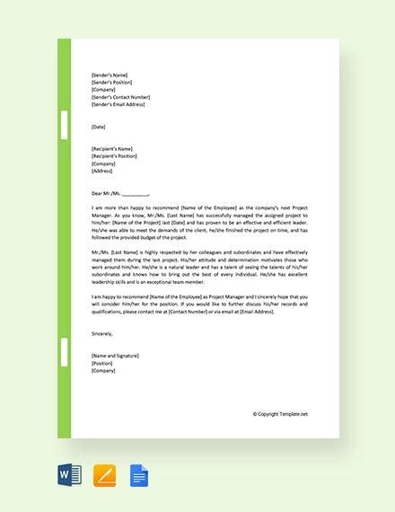 Free 11 Sample Promotion Recommendation Letter Templates In Pdf Ms