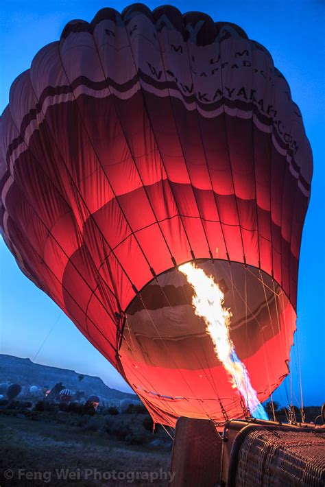 Firing Up Hot Air Balloon At Dawn Göreme Nevşehir Province
