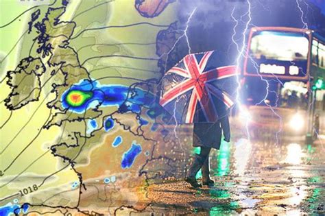 Uk Thunderstorm Warning Heavy Rain Floods And Lightning To Batter Britain Amid Heatwave