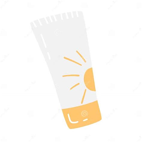 Sunscreen Cream Vector Icon Illustration Sun Protection Cosmetic