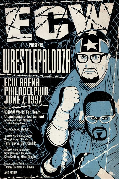 ECW Wrestlepalooza Wrestling Posters Ecw Wrestling Nwa Wrestling