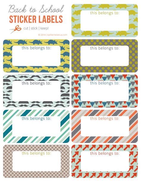 Back To School Labels Free Printable School Stickers Labels Labels