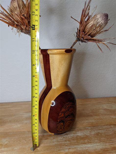 Wooden Vases Hand Turned Exotic Hardwood Unique T Etsy