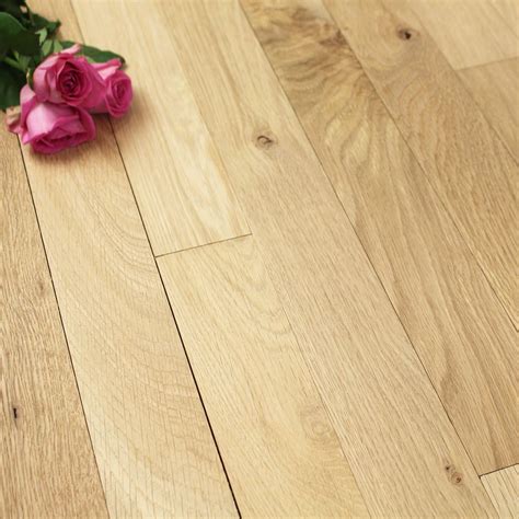 63mm Unfinished Natural Solid Oak Wood Flooring 1m² 20mm So