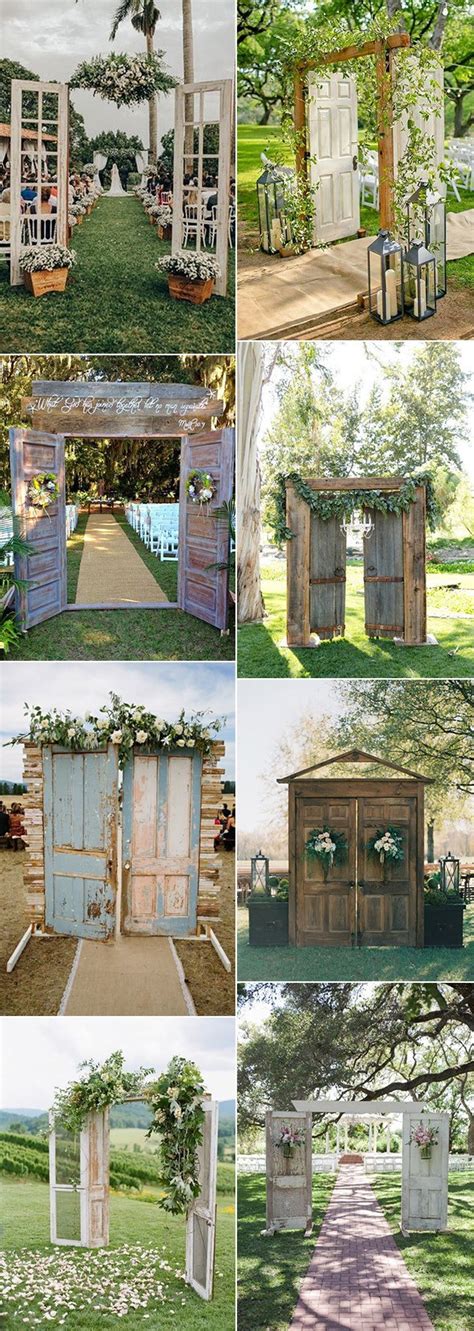 20 Rustic Outdoor Wedding Ceremony Entrance Ideas With Old
