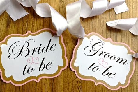Bride To Be Chair Sign Groom To Be Chair Sign Bridal Shower