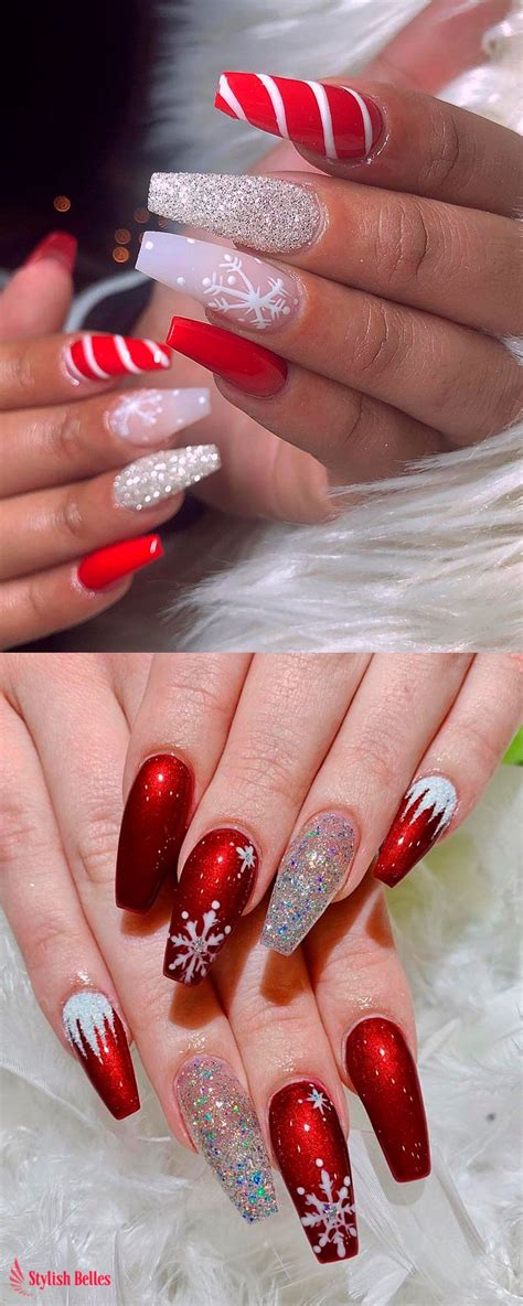 The Cutest And Festive Christmas Nail Designs For Celebration Red