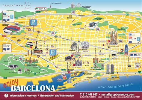 Mapa Turístico De Barcelona 2022 Mapa