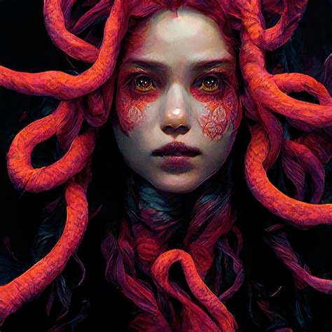 Premium Ai Image Medusa Monster Face Of The Gorgon Art Of Evil With