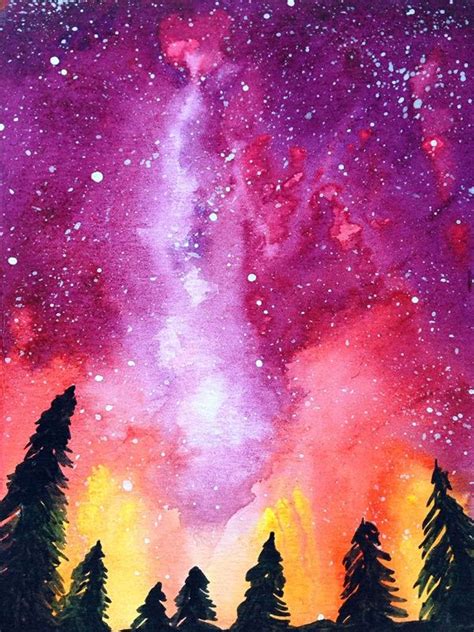 Tips To Paint Galaxies With Examples Watercolor Night Sky Night Sky