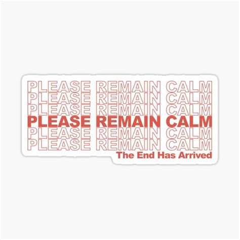 Please Remain Calm Sticker By Richieepicness Redbubble