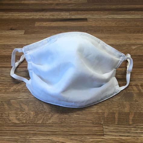 Natural White Silk Face Mask 100 Pure Silk 3 Layer Adult Etsy