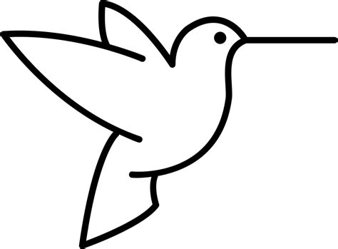 Hummingbird Outline Drawings