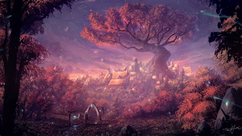 Fantasy Forest City Wallpaper Hd Fantasy 4k Wallpapers Images Photos
