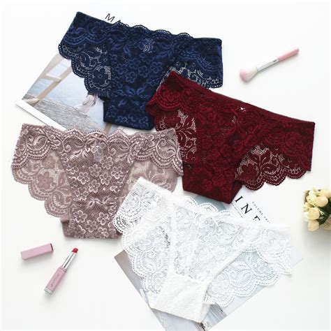 Buy Spandcity Embroidered Hollow Out Panties Sex Thongs String Women Summer Sexy