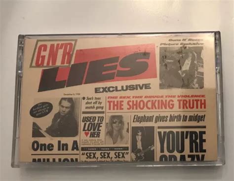 Guns N Roses Gnr Lies Cassette Tape 1988 Geffen Records 1400