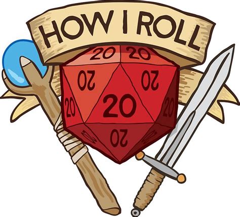 How I Roll D20 Dungeons And Dragons Dice Rpg Sticker By