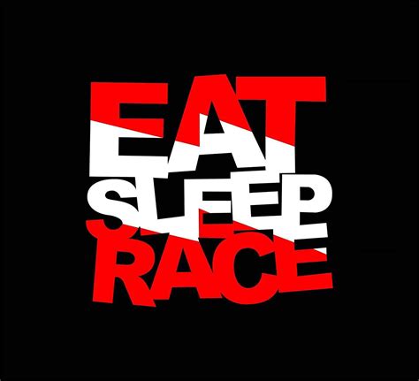 Eat Sleep Race Sticker