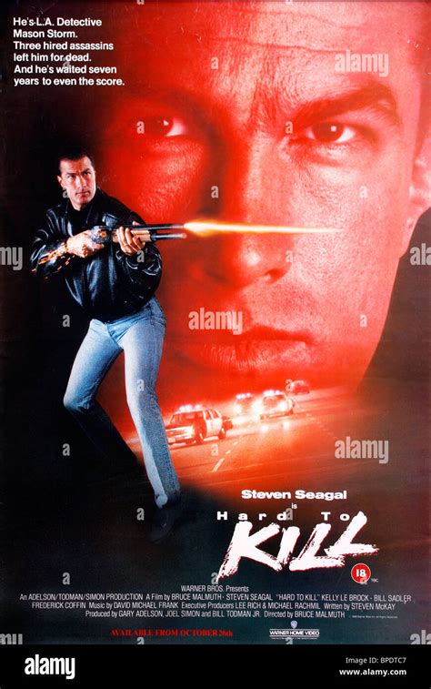 Steven Seagal Poster Hard To Kill 1990 Stock Photo Royalty Free Image