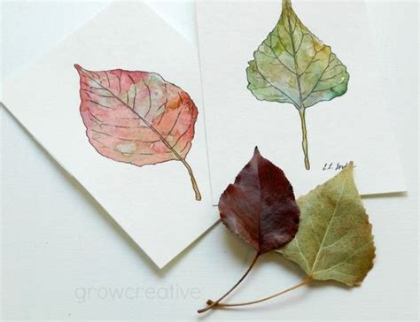 How To Paint A Leaf In Watercolors Elise Engh Studios Painted