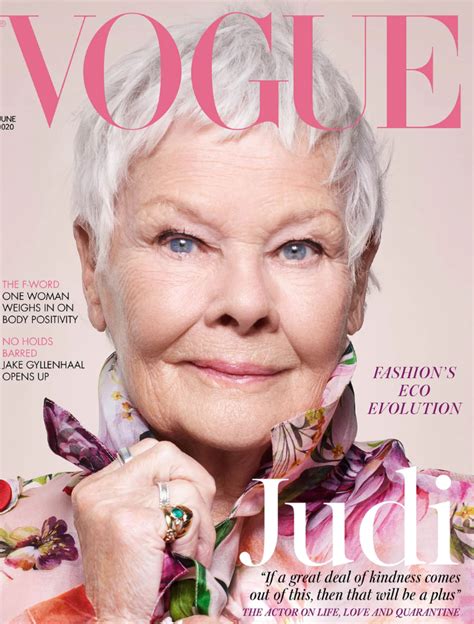 Judi Dench Van De Troon Apo Whang Od Is Oudste Covergirl Op Vogue