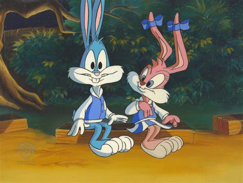 Tiny Toons Original Production Cel Buster Bunny And Babs Bunny