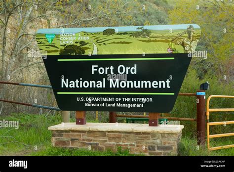 Entrance Sign Fort Ord National Monument California Stock Photo