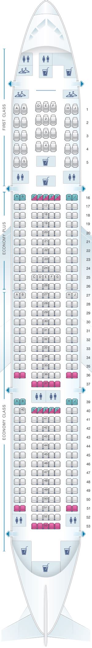 Seat Map United Airlines Boeing B777 200 777 Version 4 Seatmaestro