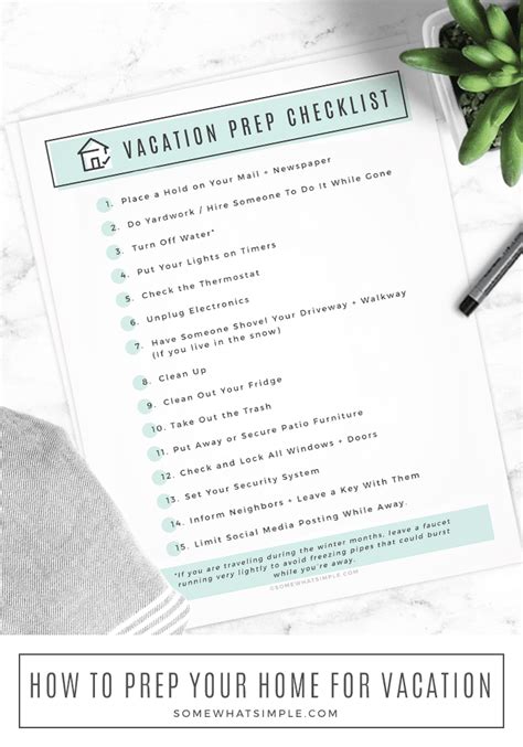 How To Prepare Your House For Vacation Free Checklist Vacation Prep