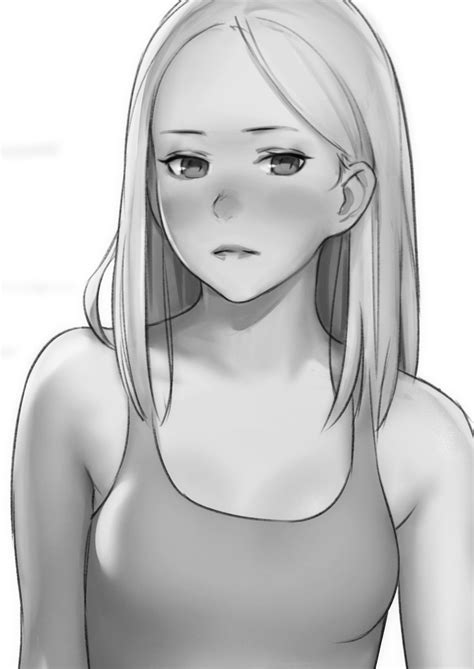 Safebooru 1girl Bare Shoulders Blush Closed Mouth Commentary English Commentary Forehead