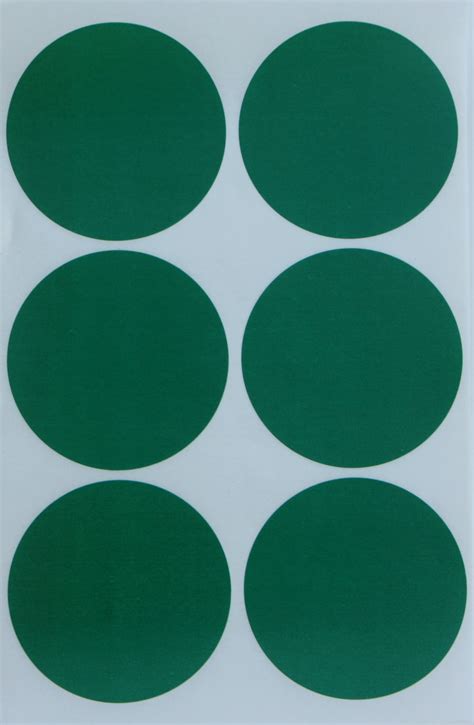 Royal Green Circle Stickers Dots Labels For All Purpose In Green 50mm