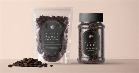 Download Plastic Coffee Packaging Mockup | Psd Mock Up Templates ...