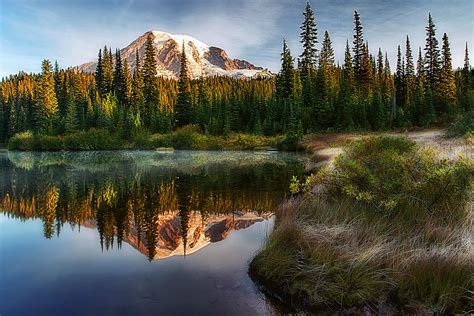 Mt Rainier At Reflection Lake Photograph By Ray Still